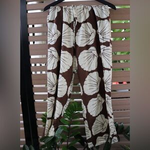Abercrombie & Fitch Brown and Cream Patterned Pants